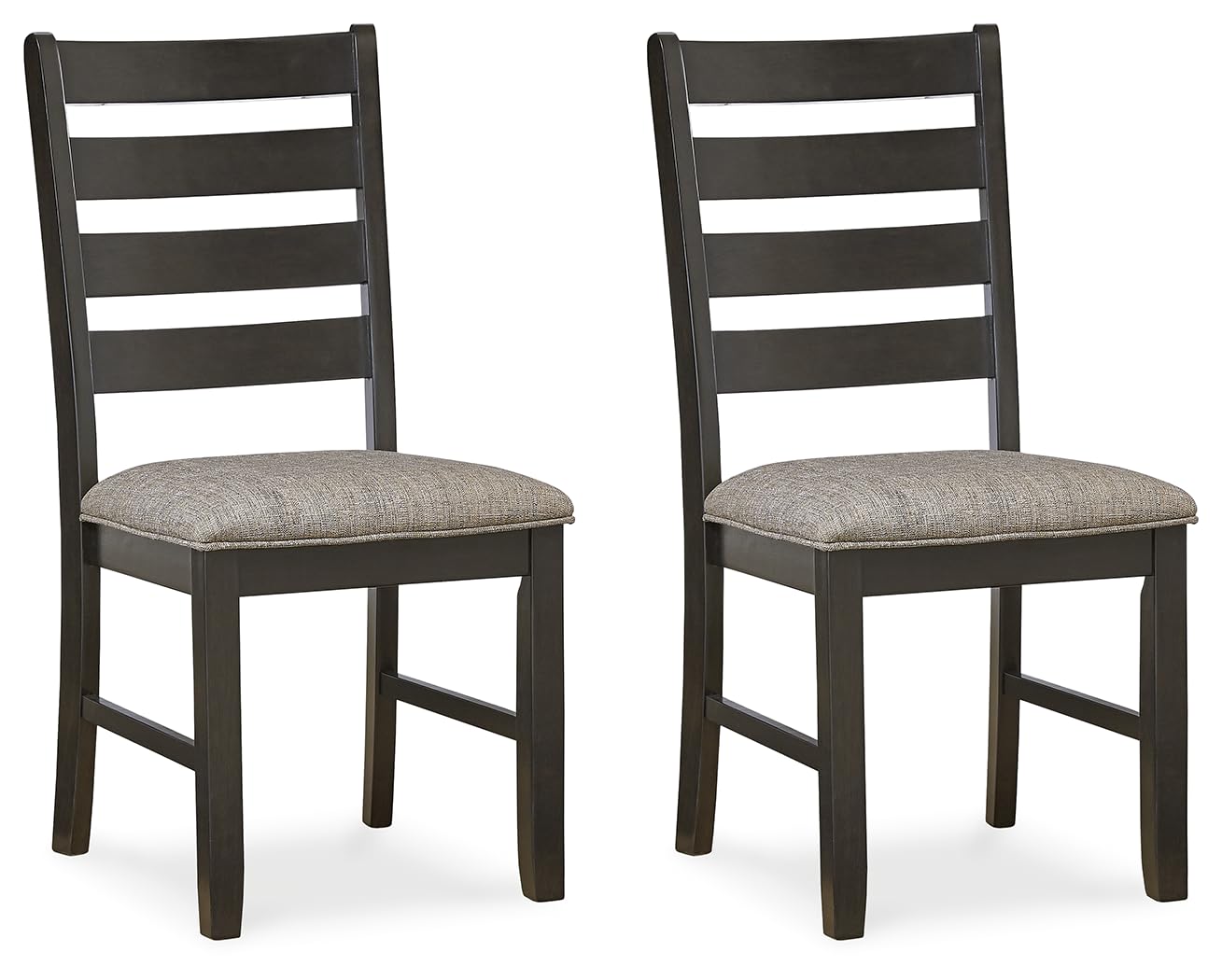 Signature Design by Ashley Skempton Modern Farmhouse Dining Room Chair, 2 Count, Ladderback Design, Wood, 17.75" W x 21.5" D x 38.63" H, White and Light Brown