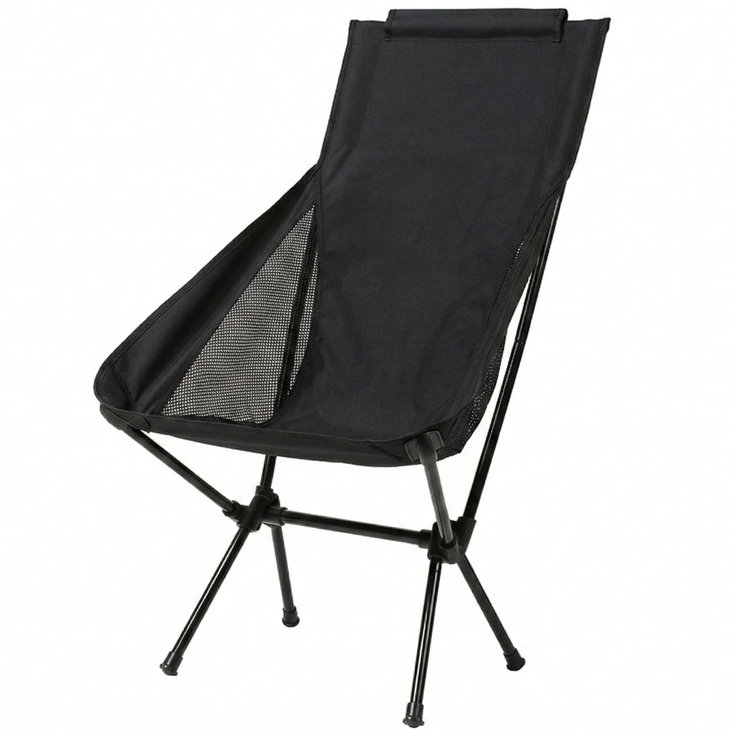 Wind Tour Portable Camping Chair Lightweight Foldable Outdoor Chair for Hiking Camp Backpacking Lawn Beach Fishing Picnic with Carry Bag (Black)