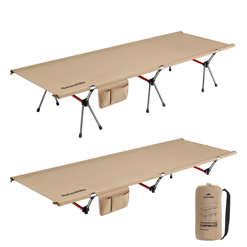 Naturehike ArmyWild Folding Camping Cot, Height Adjustable Ultralight Backpacking Cot, Portable Camping Bed for Camping Hiking Travel Home