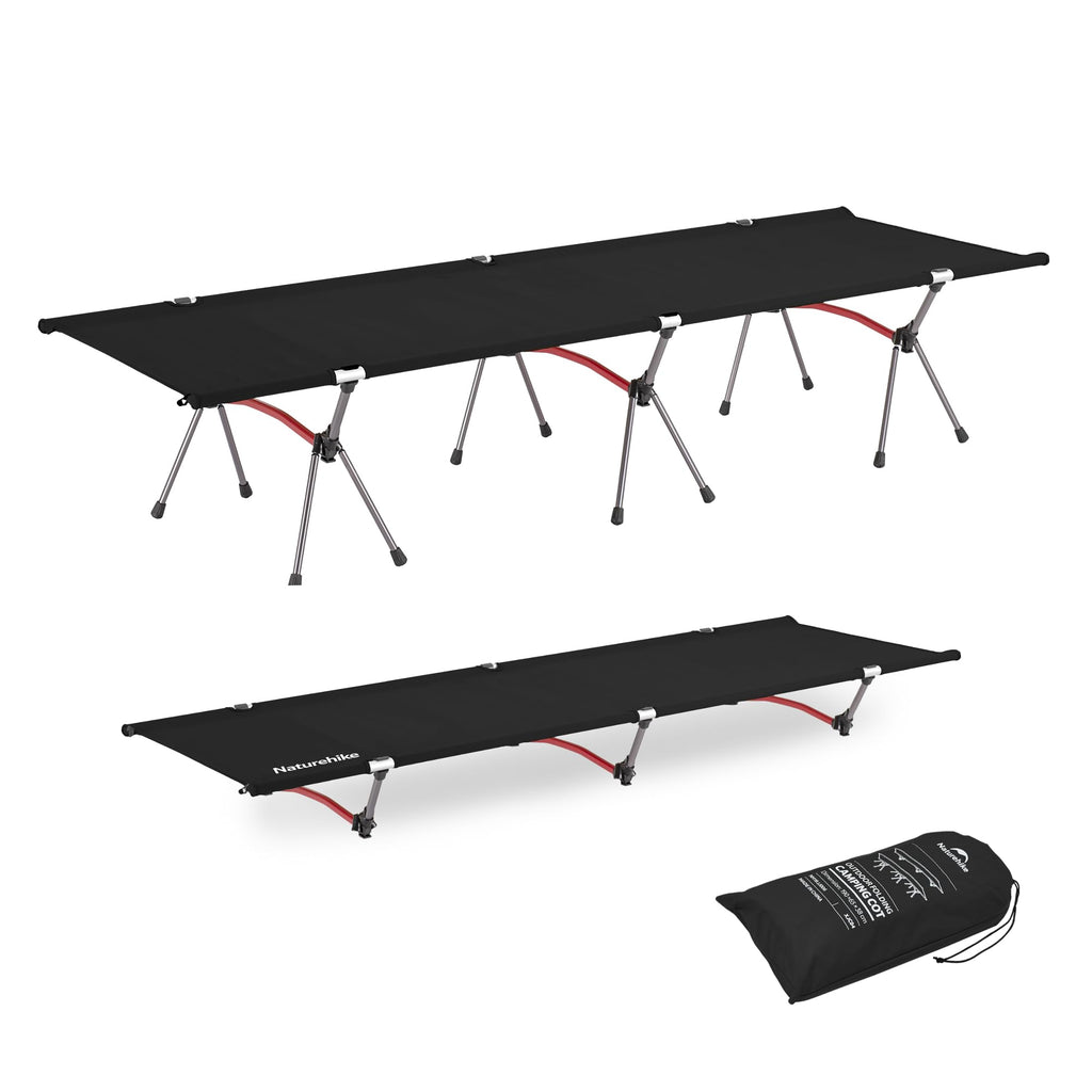 Naturehike ArmyWild Folding Camping Cot, Height Adjustable Ultralight Backpacking Cot, Portable Camping Bed for Camping Hiking Travel Home