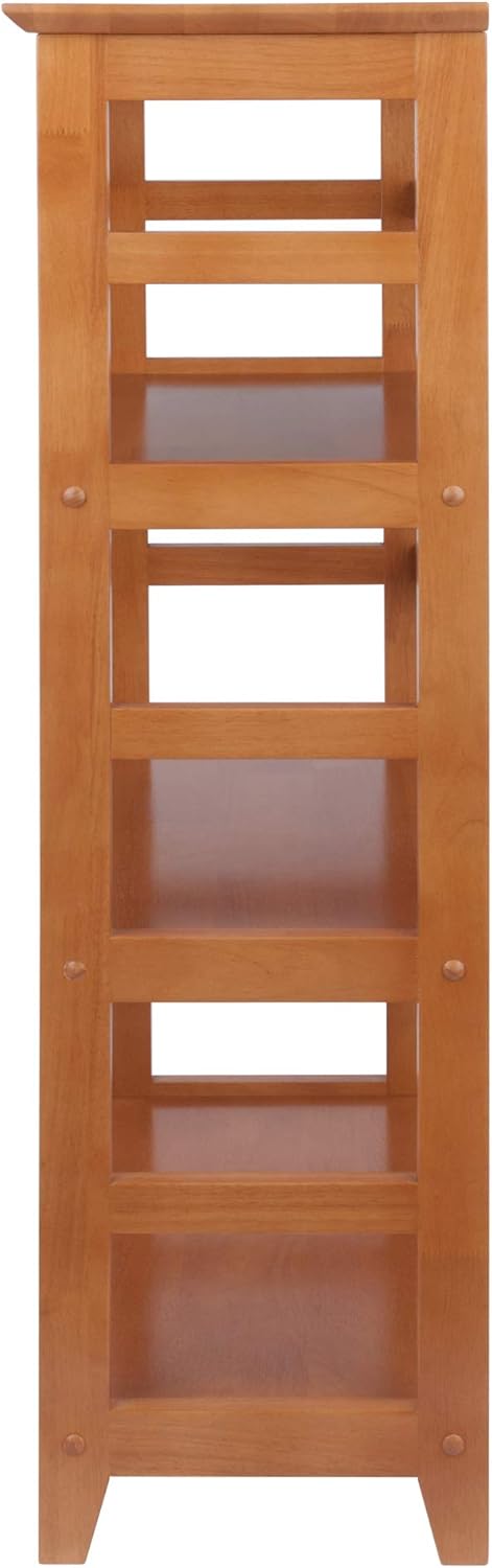 Winsome Studio 3-Tier Bookshelf, 42" in Honey Pine, Classic Display Bookcase, Functional & Stylish Shelving Unit for Convenient Home Storage in Living Room, Bedroom, Office, Dorm