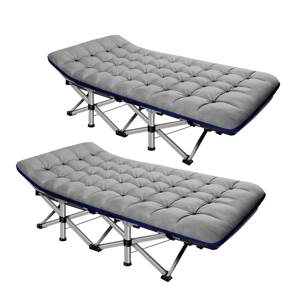 ABORON XXL Camping Cot for Adults, Oversized 78"×32" Folding Camping Bed, 900LBS Heavy Duty Outdoor Sleeping Cot with Mattress Pad, 1200D Oxford, Portable with Carry Bag