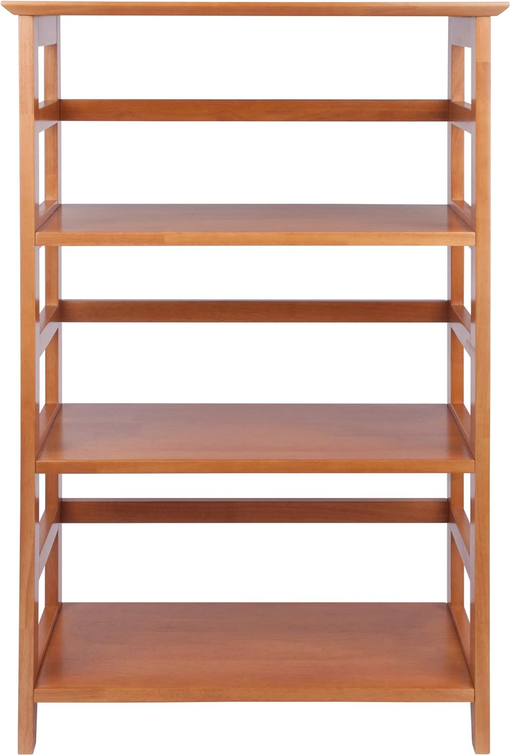 Winsome Studio 3-Tier Bookshelf, 42" in Honey Pine, Classic Display Bookcase, Functional & Stylish Shelving Unit for Convenient Home Storage in Living Room, Bedroom, Office, Dorm