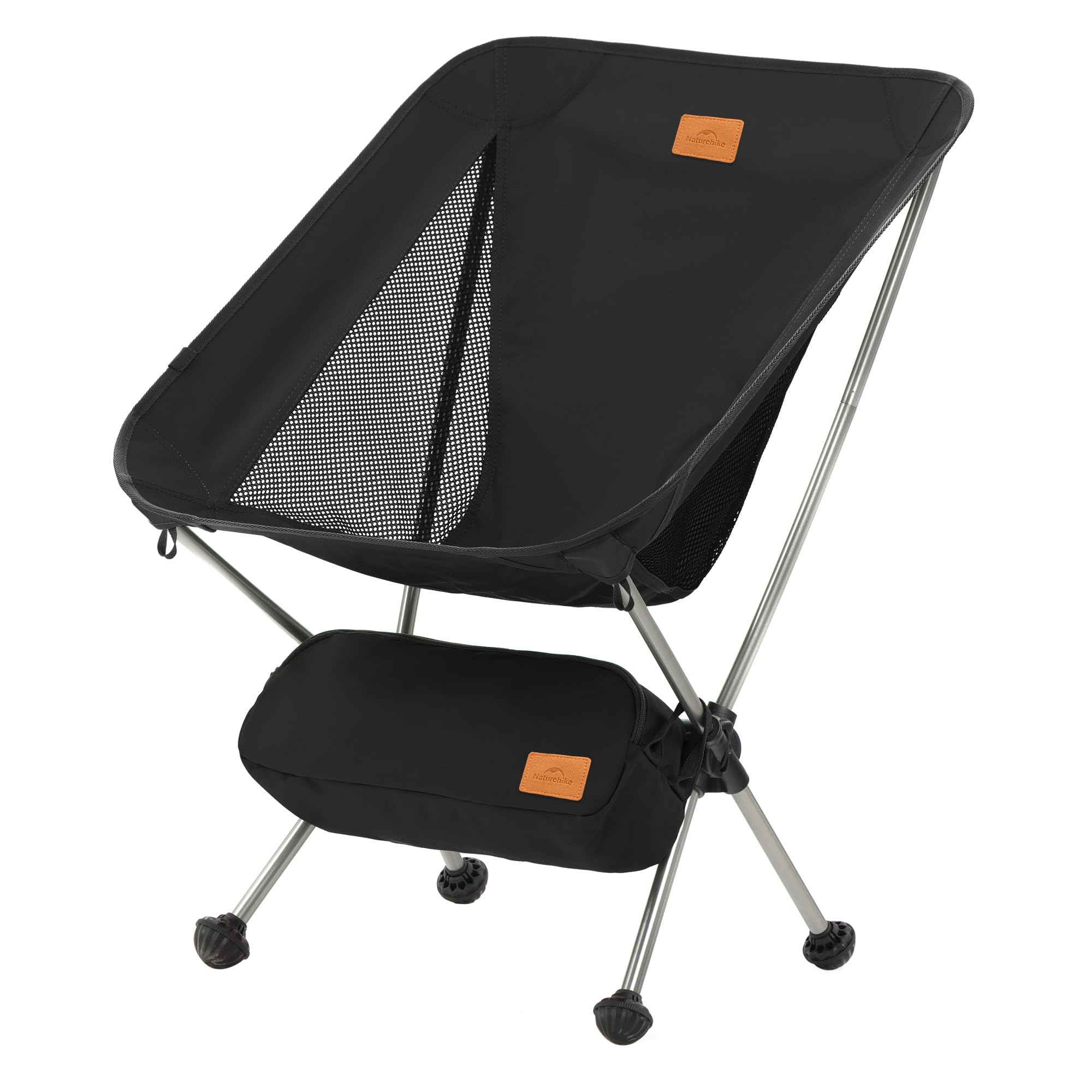 Naturehike YL08 Ultralight Camping Chair, 2.38 LBS Portable Backpacking Chair with Anti-Sinking Feet, Lightweight Compact Folding Hiking Camp Chair