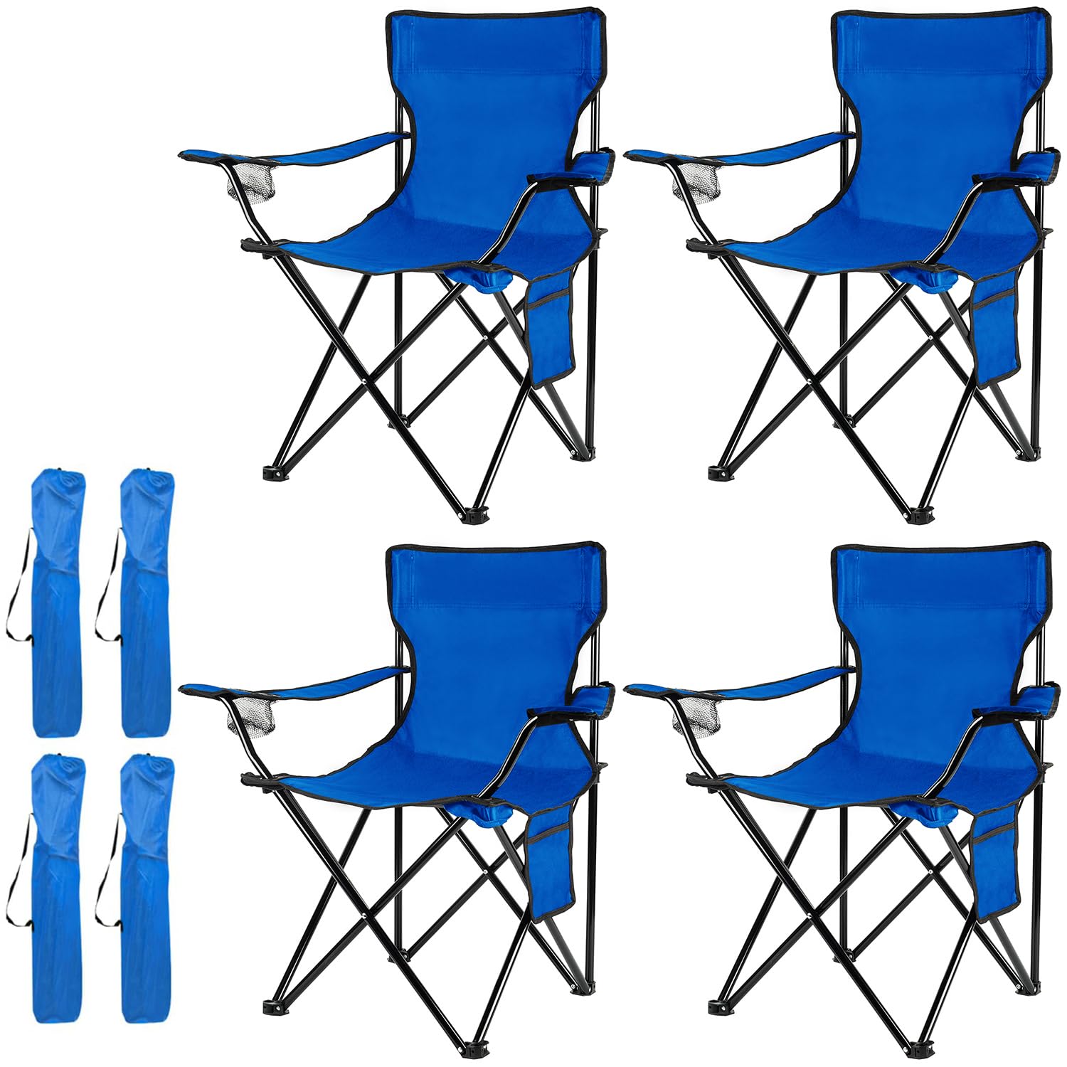 Damei century 4Pack Folding Camping Chairs-Lightweight, Installation-Free, Portable Chair for Beach, Lawn, Outdoor Sports