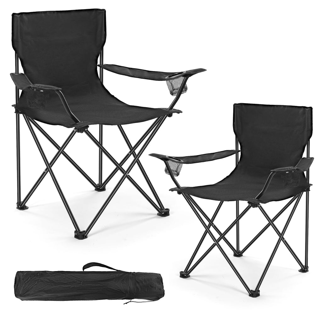 WEIDIORME 2 Pack Lightweight Camping Chairs for Adults & Teens, 250LBS Capacity Foldable Portable Chairs with Carry Bag, Compact Design for Camping, Beach, Picnics, and Outdoor Events
