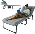 Big RED Camping Sleeping Cot,5-Position Folding Cot,Lounge Chair with Mattress,Folding Sleeping Cot,Camping Cots for Adults