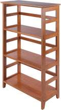 Winsome Studio 3-Tier Bookshelf, 42" in Honey Pine, Classic Display Bookcase, Functional & Stylish Shelving Unit for Convenient Home Storage in Living Room, Bedroom, Office, Dorm
