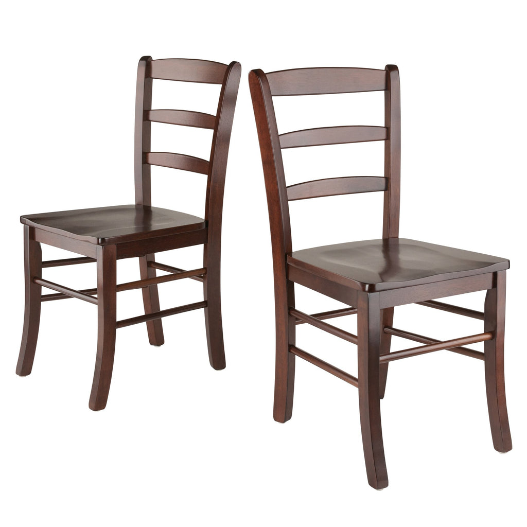 Winsome Benjamin Ladder Back Chair Set of 2 in Light Oak, Classic Backed Kitchen & Dining Room Chairs, Simple & Elegant Home Seating Solution, Great for Office, Hallway, Bedroom